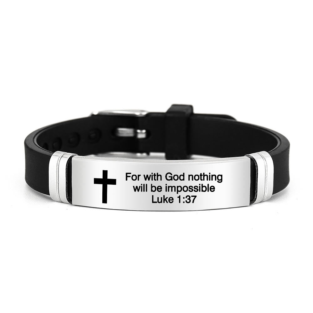 Pulsera de Cruz Motivacional con Versículos Bíblicos en Varios Estilos