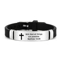 Pulsera de Cruz Motivacional con Versículos Bíblicos en Varios Estilos