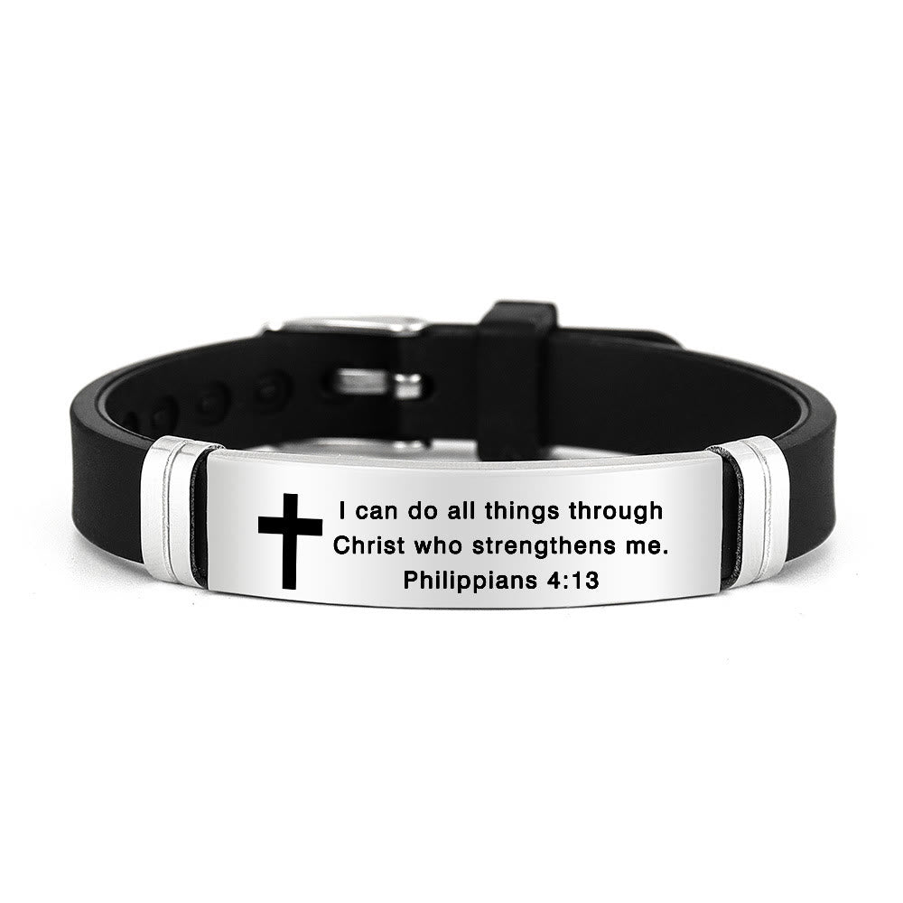 Pulsera de Cruz Motivacional con Versículos Bíblicos en Varios Estilos