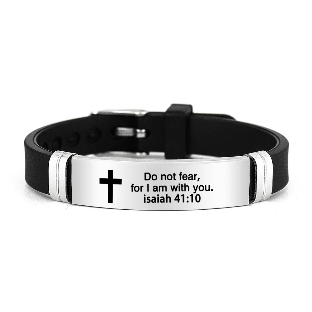 Pulsera de Cruz Motivacional con Versículos Bíblicos en Varios Estilos