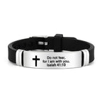 Pulsera de Cruz Motivacional con Versículos Bíblicos en Varios Estilos