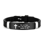 Pulsera de Cruz Motivacional con Versículos Bíblicos en Varios Estilos