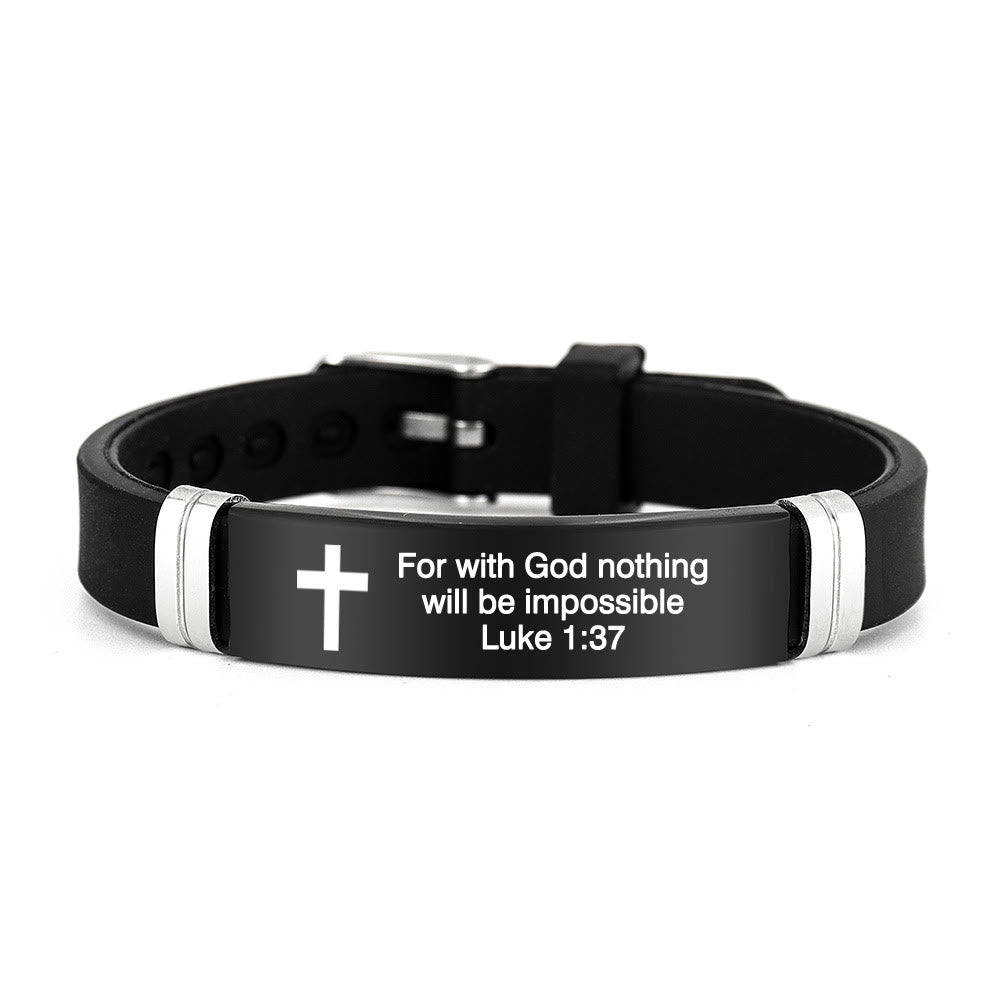 Pulsera de Cruz Motivacional con Versículos Bíblicos en Varios Estilos