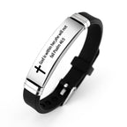 Pulsera de Cruz Motivacional con Versículos Bíblicos en Varios Estilos