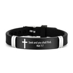Pulsera de Cruz Motivacional con Versículos Bíblicos en Varios Estilos