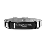 Pulsera de Cruz Motivacional con Versículos Bíblicos en Varios Estilos