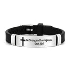 Pulsera de Cruz Motivacional con Versículos Bíblicos en Varios Estilos