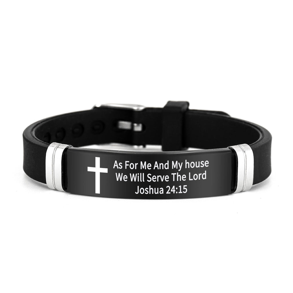 Pulsera de Cruz Motivacional con Versículos Bíblicos en Varios Estilos