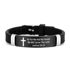 Pulsera de Cruz Motivacional con Versículos Bíblicos en Varios Estilos