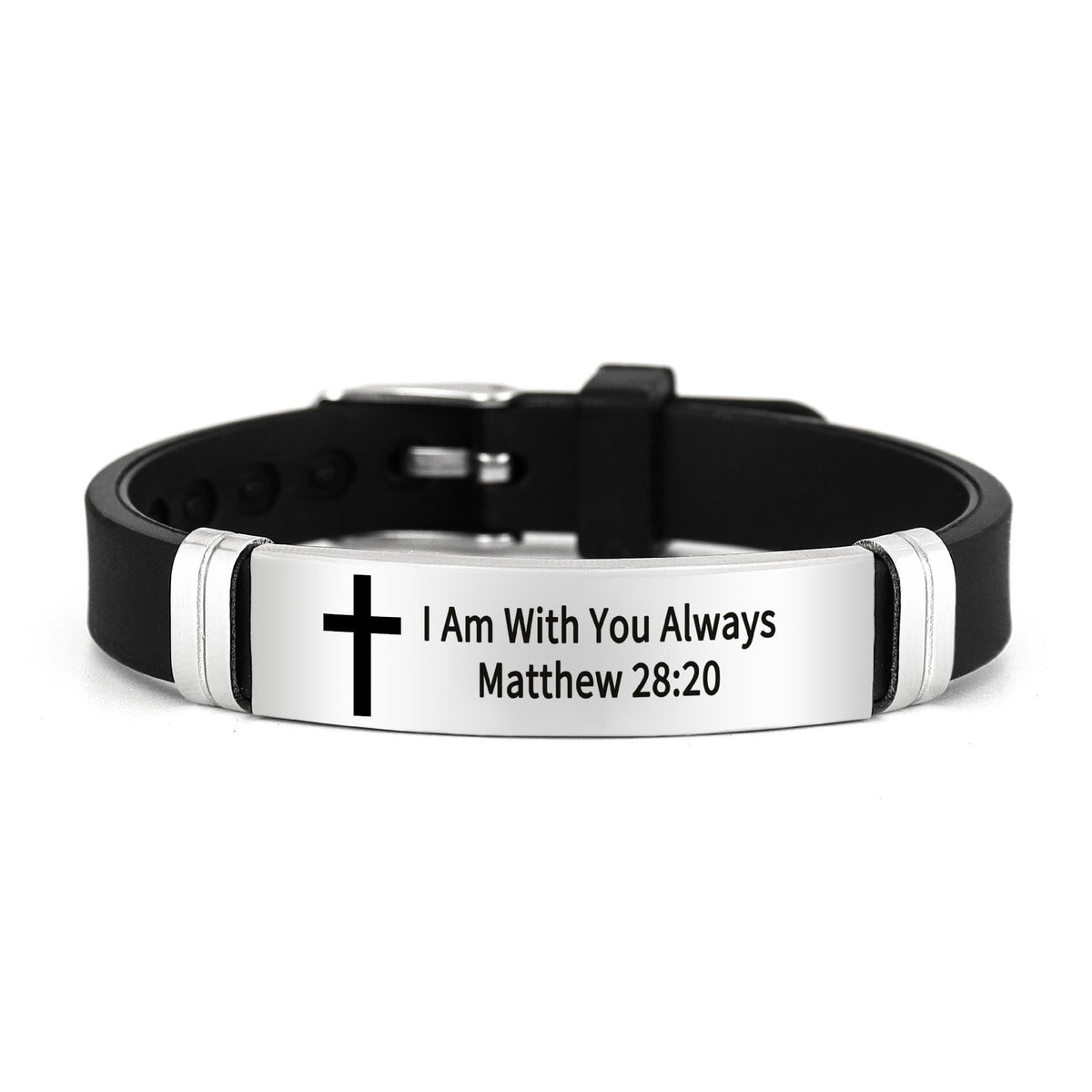Multi-Styled Motivational Cross Bracelet with Bible Verses