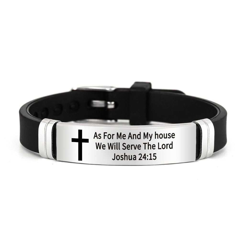 Pulsera de Cruz Motivacional con Versículos Bíblicos en Varios Estilos