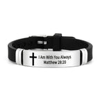 Pulsera de Cruz Motivacional con Versículos Bíblicos en Varios Estilos