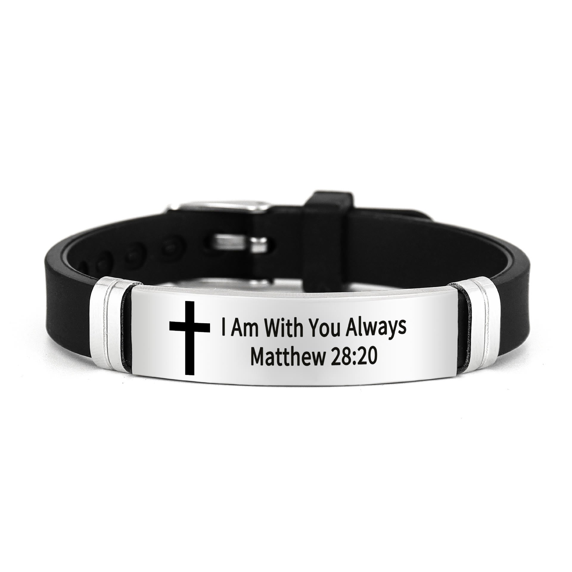 Pulsera de Cruz Motivacional con Versículos Bíblicos en Varios Estilos