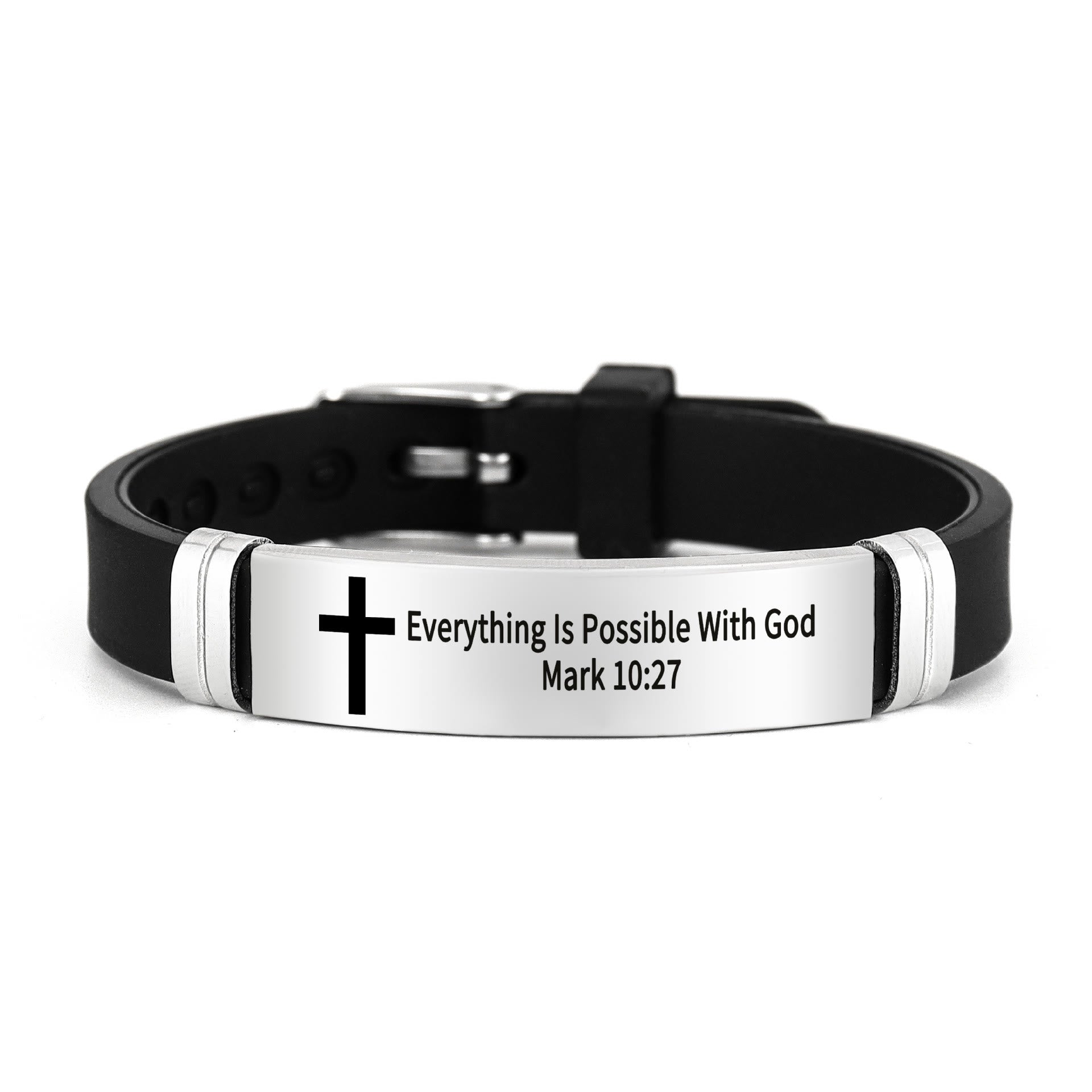 Pulsera de Cruz Motivacional con Versículos Bíblicos en Varios Estilos