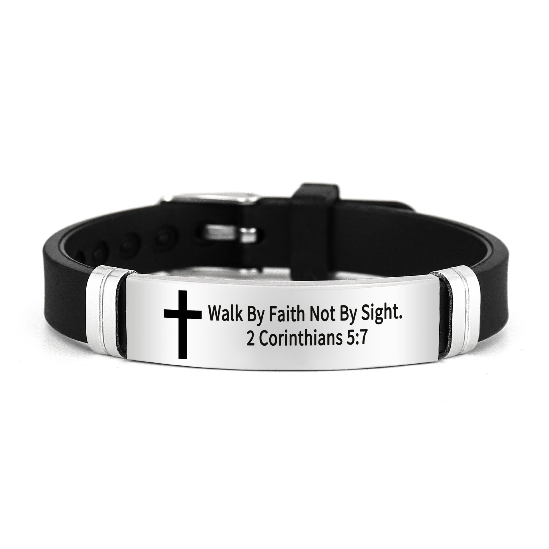 Pulsera de Cruz Motivacional con Versículos Bíblicos en Varios Estilos