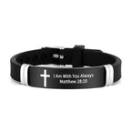 Pulsera de Cruz Motivacional con Versículos Bíblicos en Varios Estilos