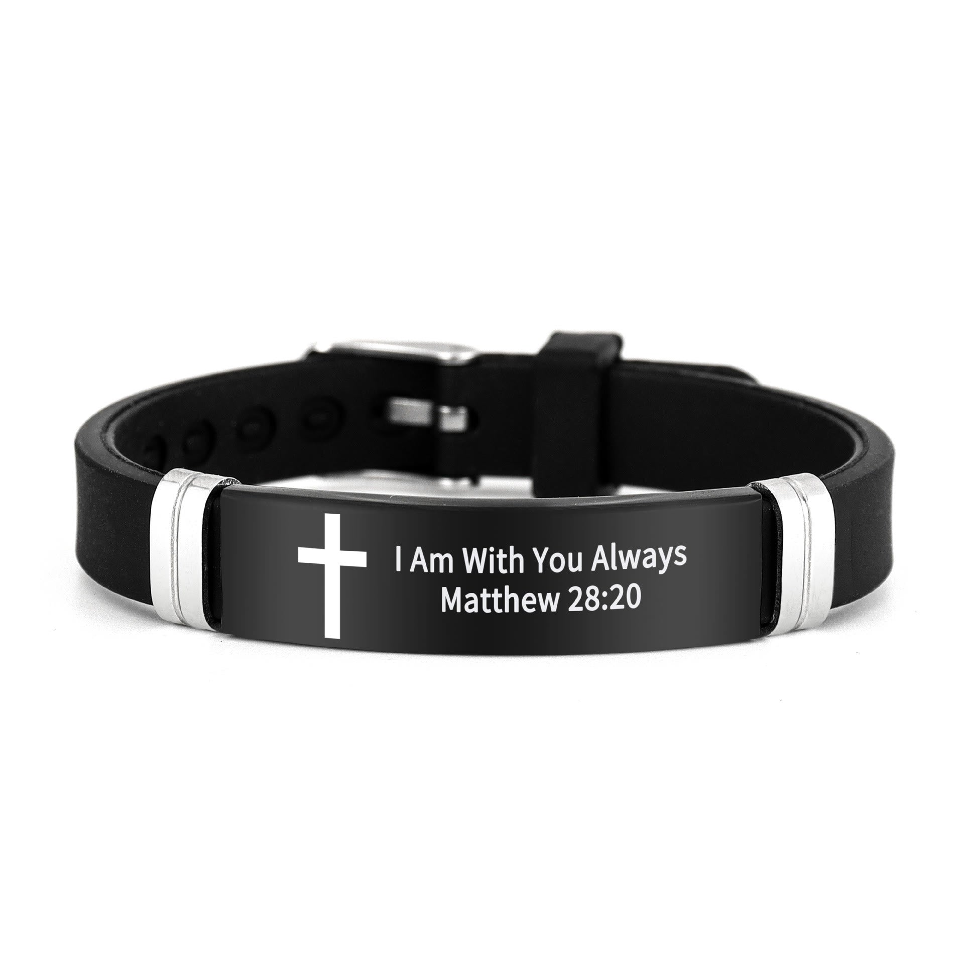 Pulsera de Cruz Motivacional con Versículos Bíblicos en Varios Estilos