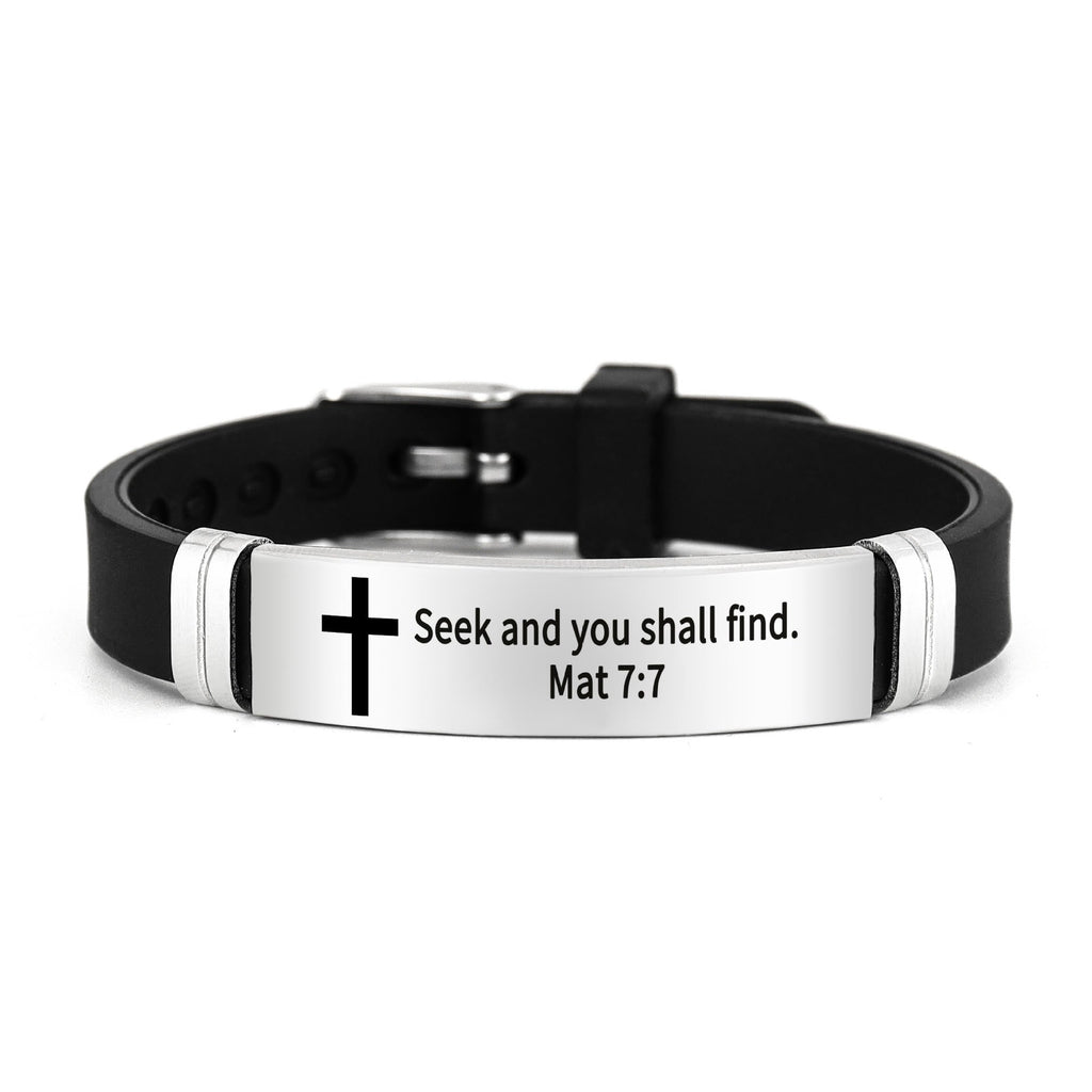Pulsera de Cruz Motivacional con Versículos Bíblicos en Varios Estilos