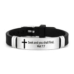Pulsera de Cruz Motivacional con Versículos Bíblicos en Varios Estilos