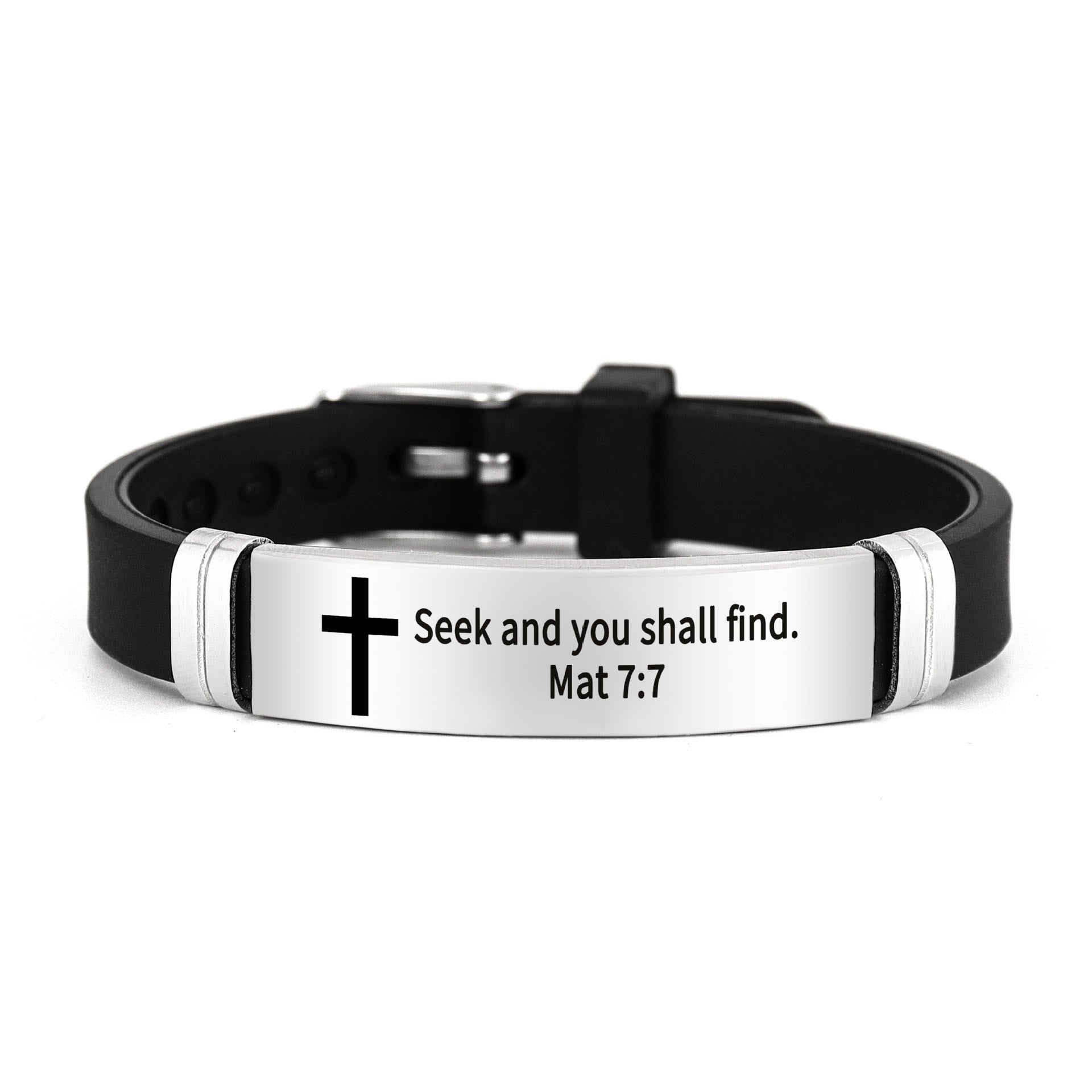 Pulsera de Cruz Motivacional con Versículos Bíblicos en Varios Estilos