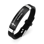 Pulsera de Cruz Motivacional con Versículos Bíblicos en Varios Estilos