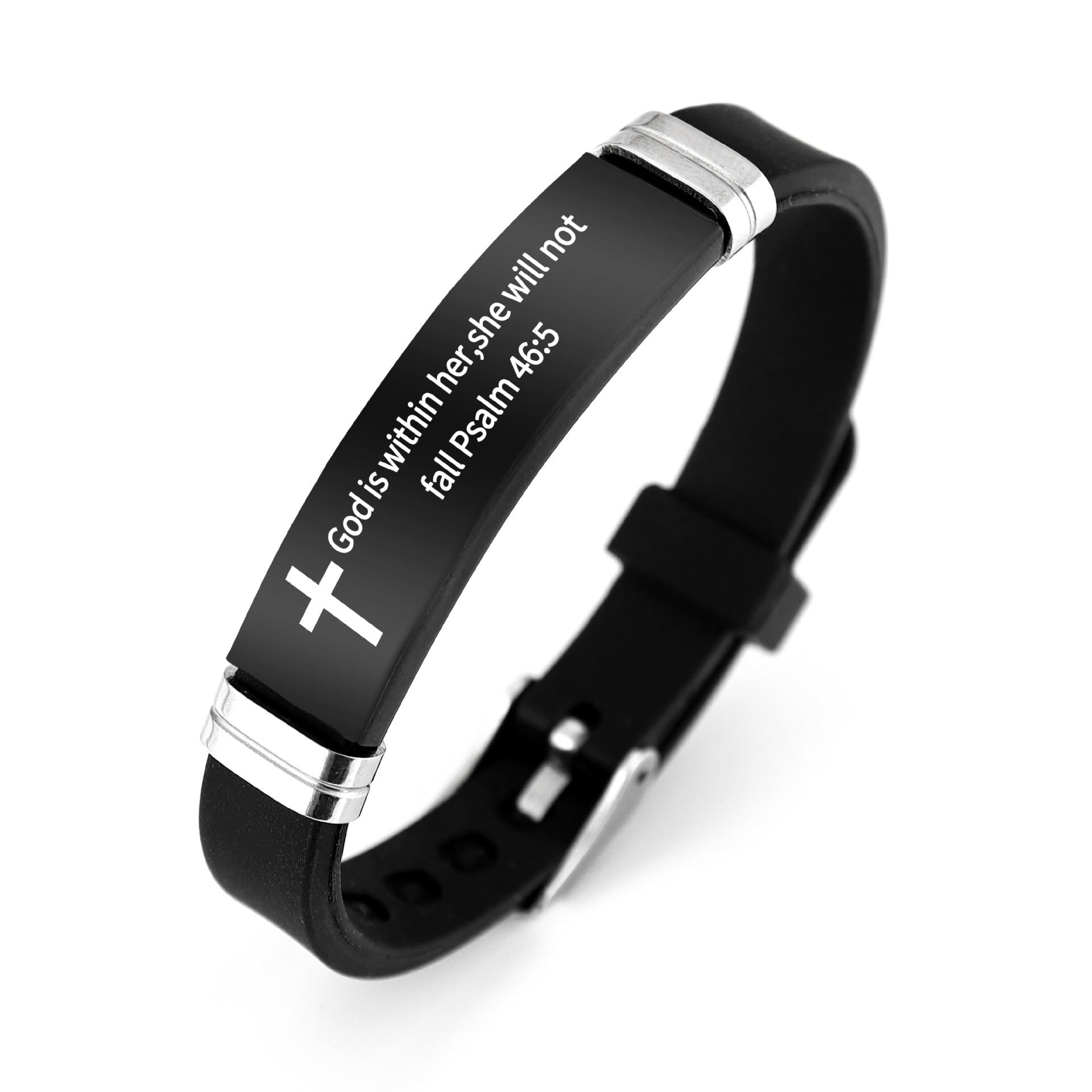 Pulsera de Cruz Motivacional con Versículos Bíblicos en Varios Estilos
