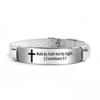 Pulsera de Cruz Motivacional con Versículos Bíblicos en Varios Estilos