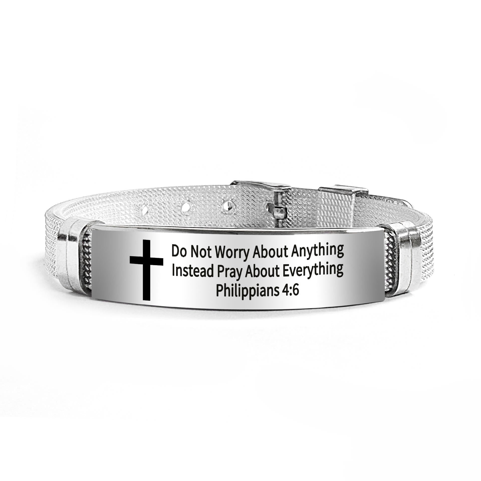 Pulsera de Cruz Motivacional con Versículos Bíblicos en Varios Estilos