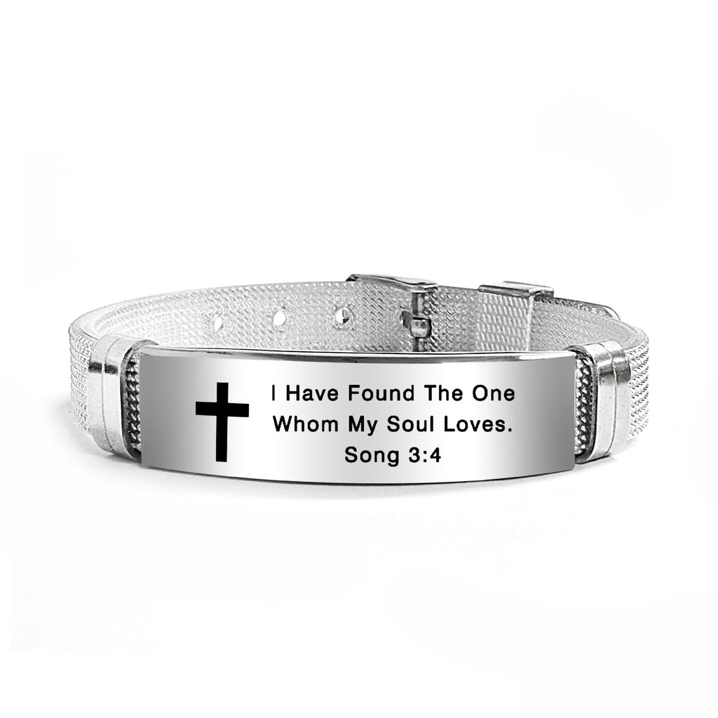 Pulsera de Cruz Motivacional con Versículos Bíblicos en Varios Estilos