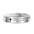 Pulsera de Cruz Motivacional con Versículos Bíblicos en Varios Estilos