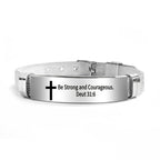 Pulsera de Cruz Motivacional con Versículos Bíblicos en Varios Estilos