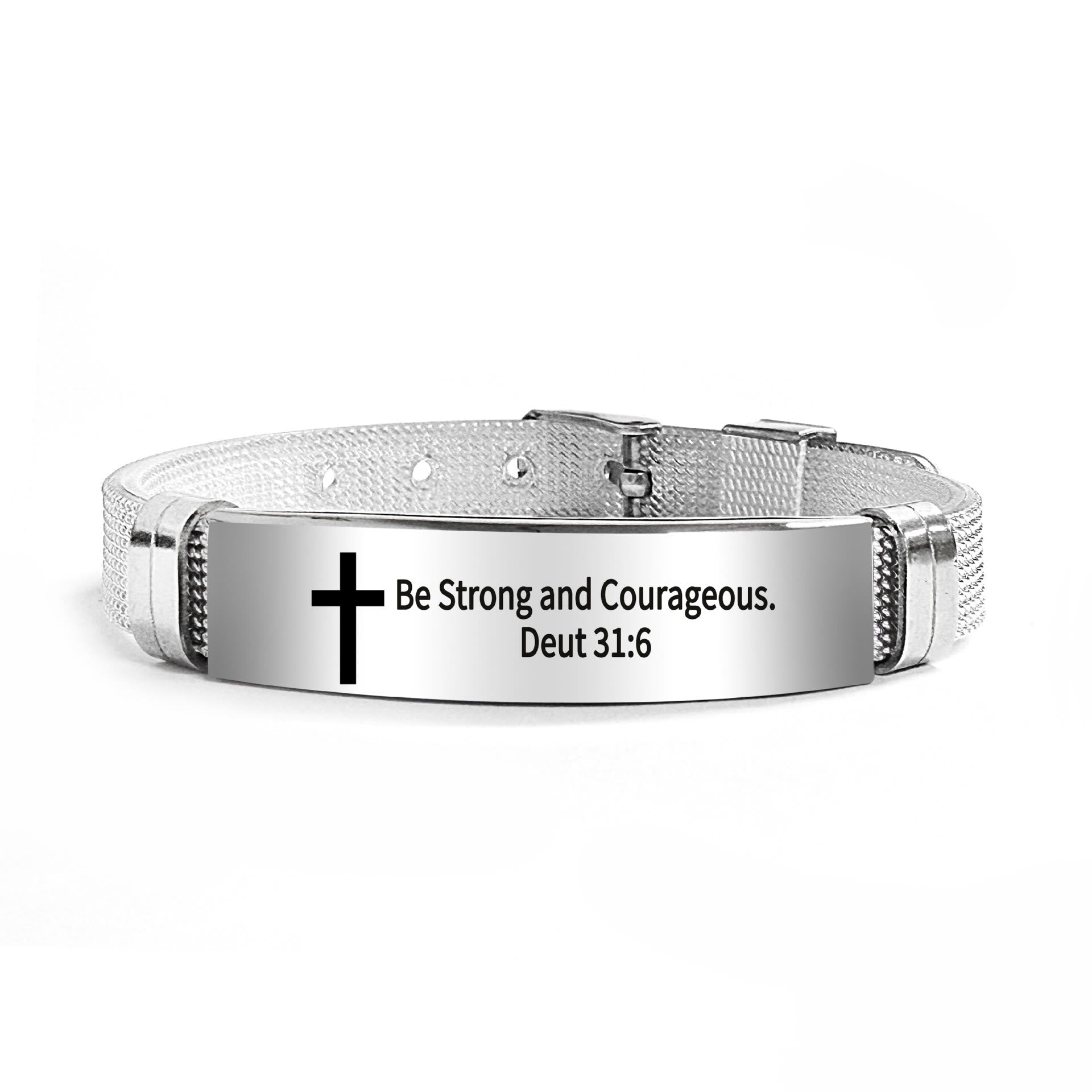 Pulsera de Cruz Motivacional con Versículos Bíblicos en Varios Estilos