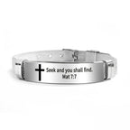Pulsera de Cruz Motivacional con Versículos Bíblicos en Varios Estilos