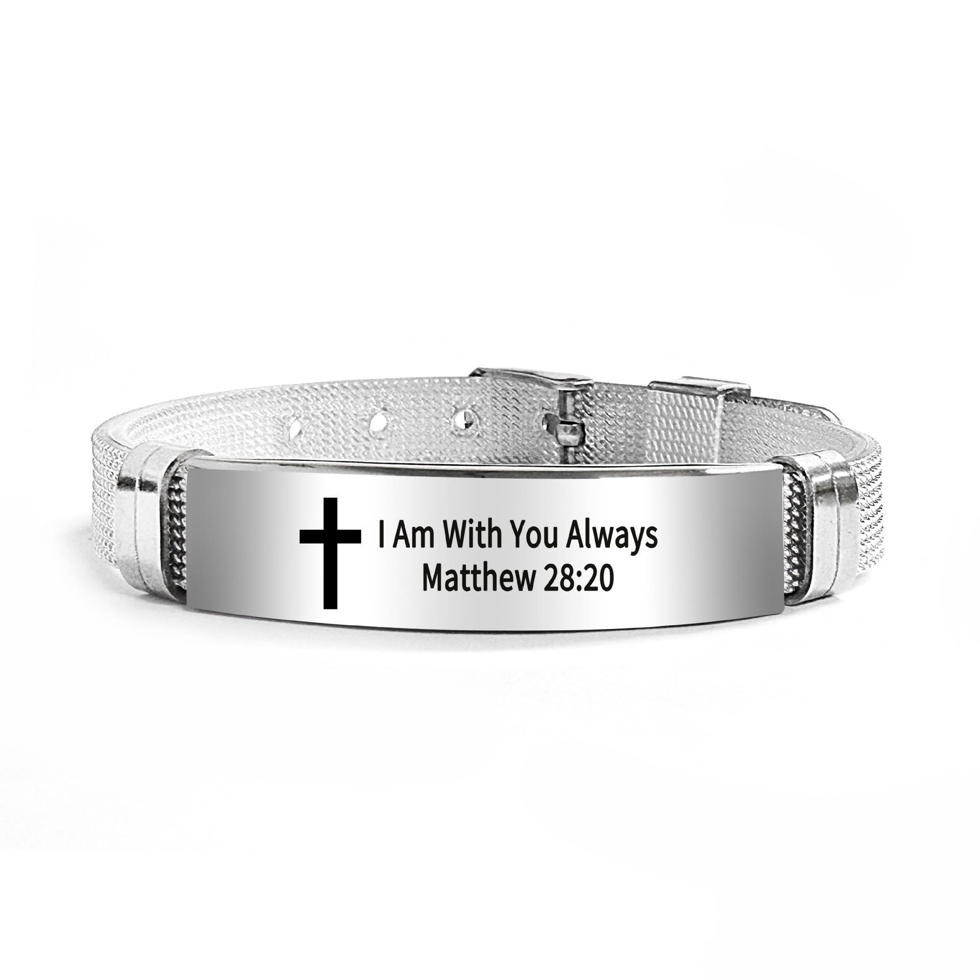 Pulsera de Cruz Motivacional con Versículos Bíblicos en Varios Estilos