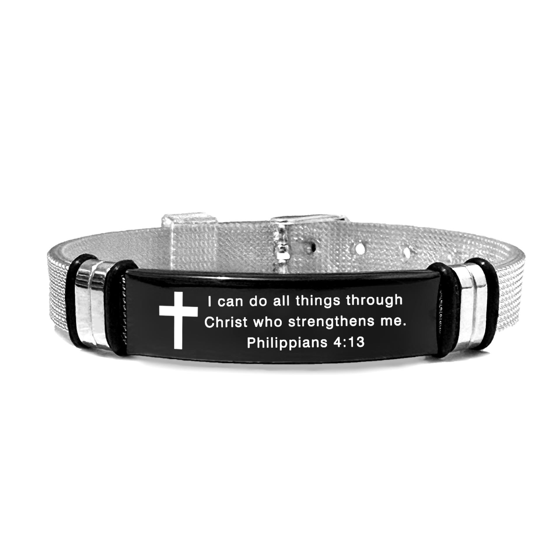 Pulsera de Cruz Motivacional con Versículos Bíblicos en Varios Estilos