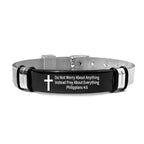 Pulsera de Cruz Motivacional con Versículos Bíblicos en Varios Estilos