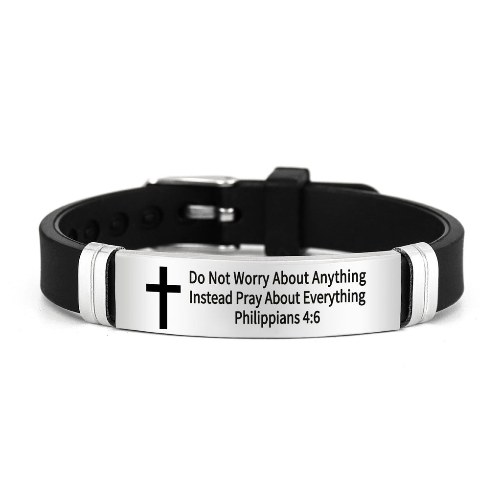 Pulsera de Cruz Motivacional con Versículos Bíblicos en Varios Estilos