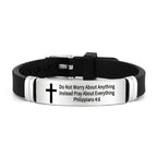 Pulsera de Cruz Motivacional con Versículos Bíblicos en Varios Estilos
