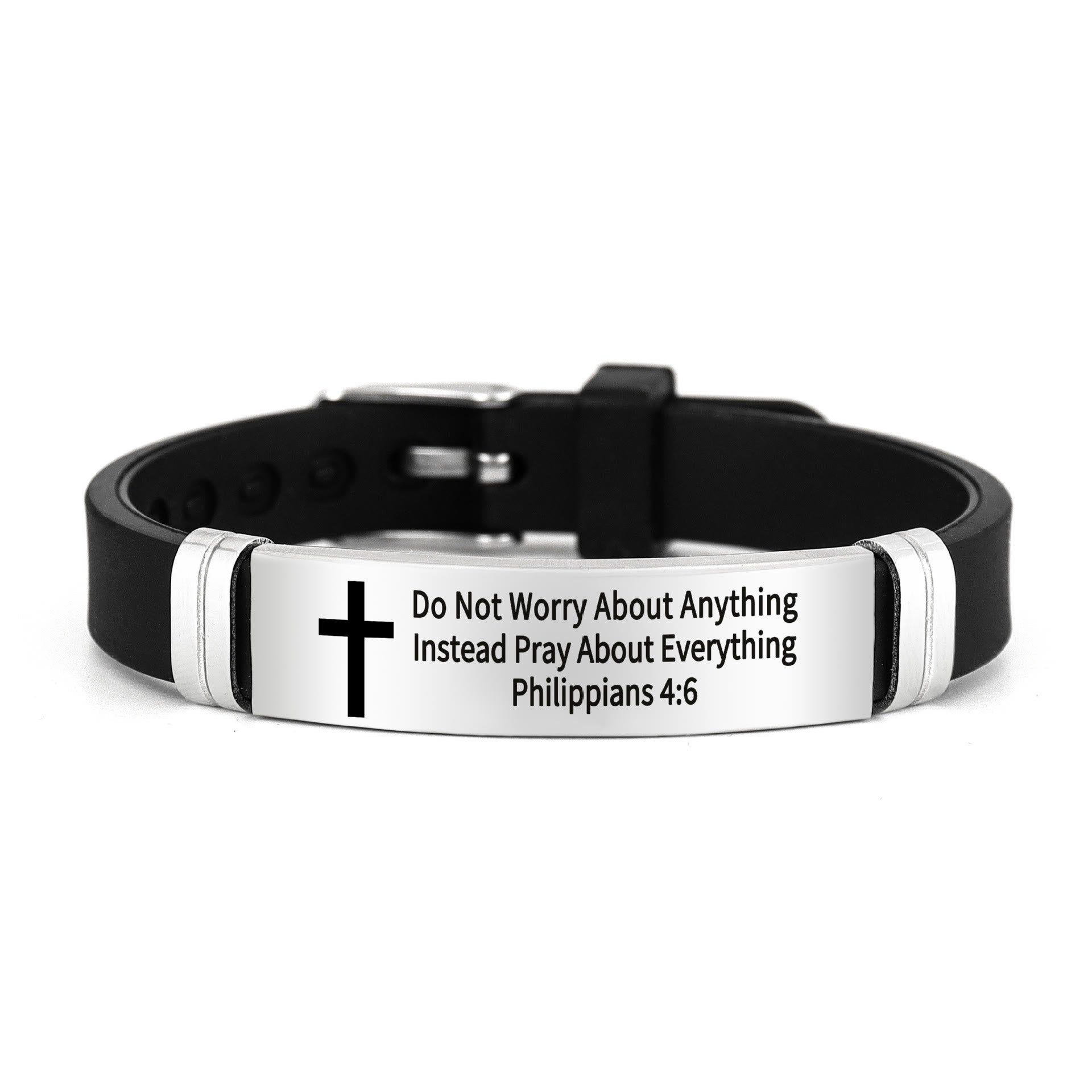 Pulsera de Cruz Motivacional con Versículos Bíblicos en Varios Estilos