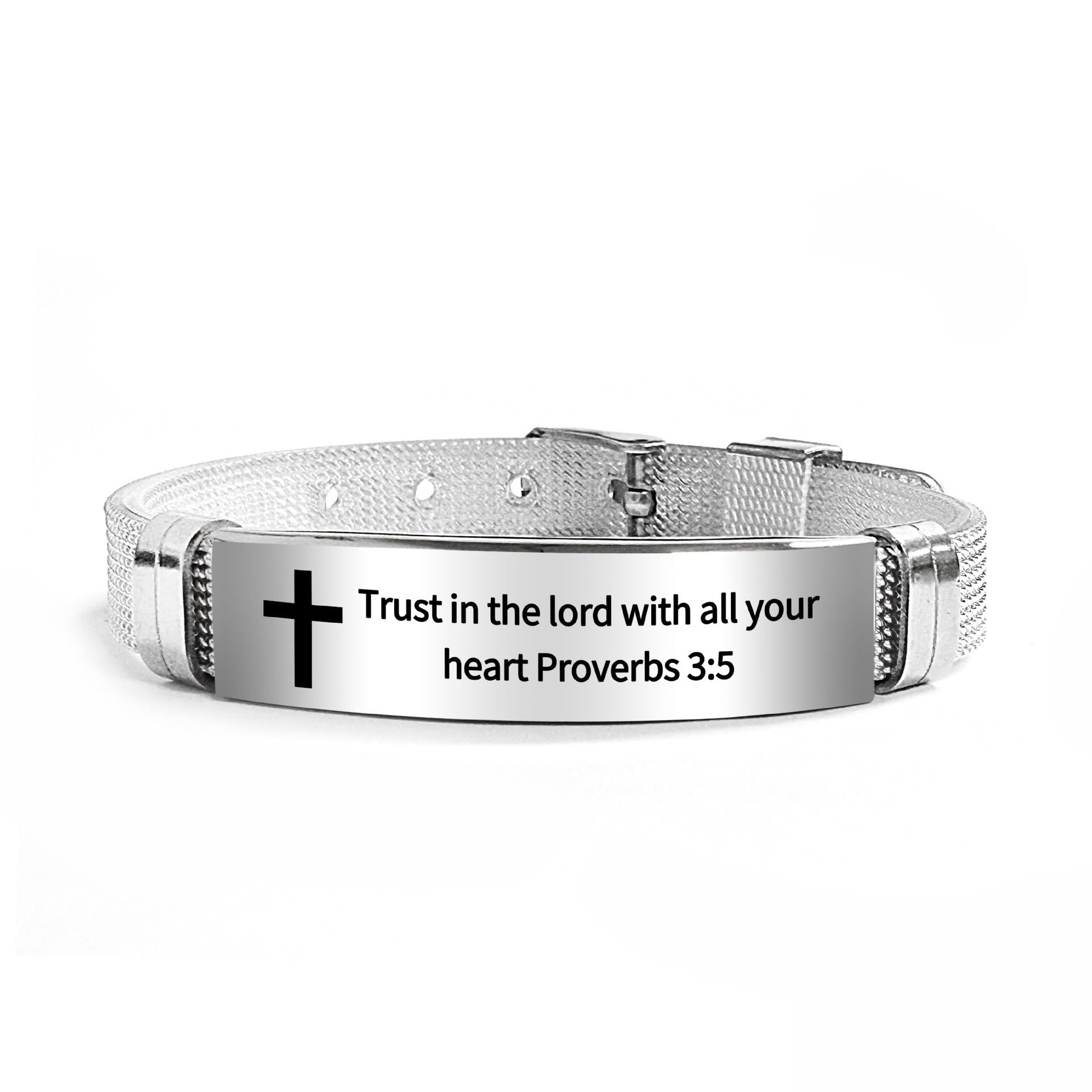 Pulsera de Cruz Motivacional con Versículos Bíblicos en Varios Estilos