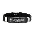 Pulsera de Cruz Motivacional con Versículos Bíblicos en Varios Estilos