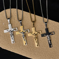 Collar con Crucifijo e Inscripción del Padre Nuestro: Guarda Mis Pasos
