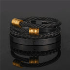Pulsera de Cruz y Padre Nuestro Trenzada en Espiral Estilo Minimalista