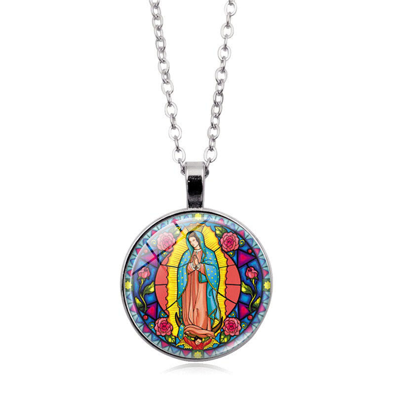 Collar de Fe Radiante "Elige tu Bendición": Virgen con el Niño o Rosas de Guadalupe