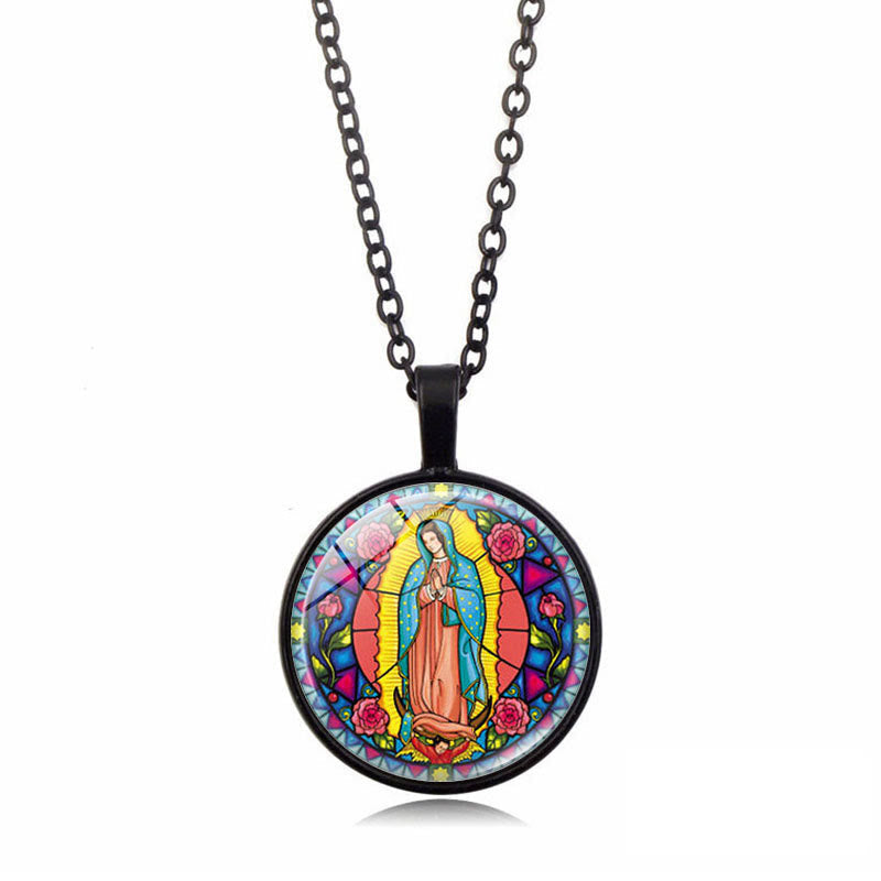 Collar de Fe Radiante "Elige tu Bendición": Virgen con el Niño o Rosas de Guadalupe
