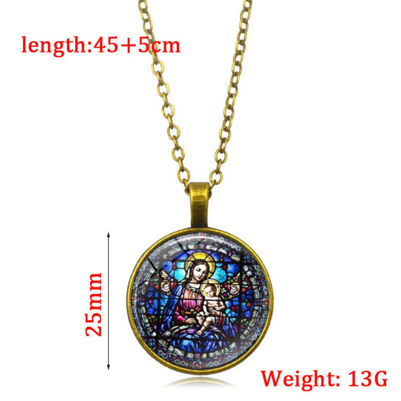 Collar de Fe Radiante "Elige tu Bendición": Virgen con el Niño o Rosas de Guadalupe