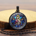 Collar de Fe Radiante "Elige tu Bendición": Virgen con el Niño o Rosas de Guadalupe