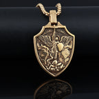 Collar con Dije Escudo de San Miguel Arcángel: Fe y Protección para el Día a Día