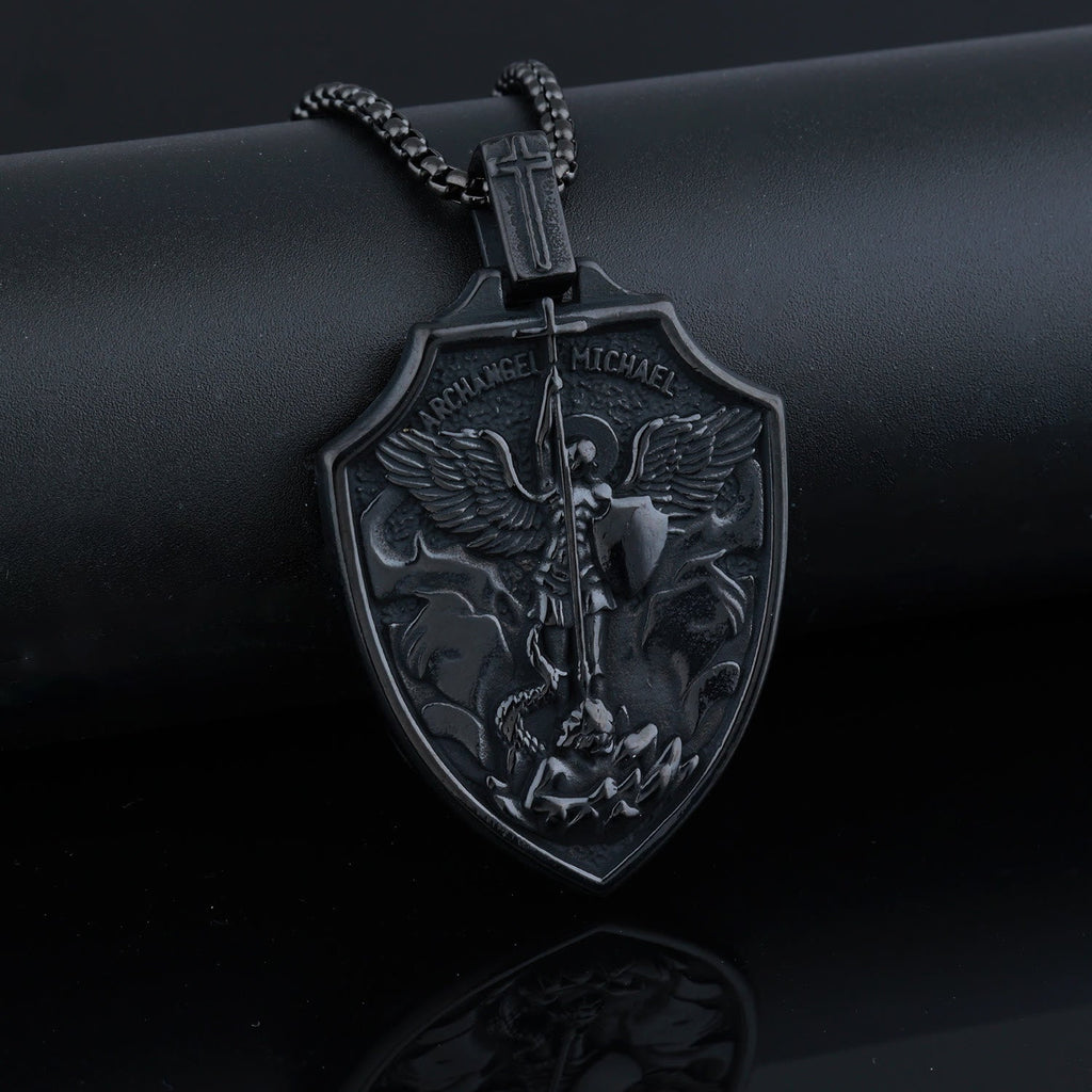 Collar con Dije Escudo de San Miguel Arcángel: Fe y Protección para el Día a Día