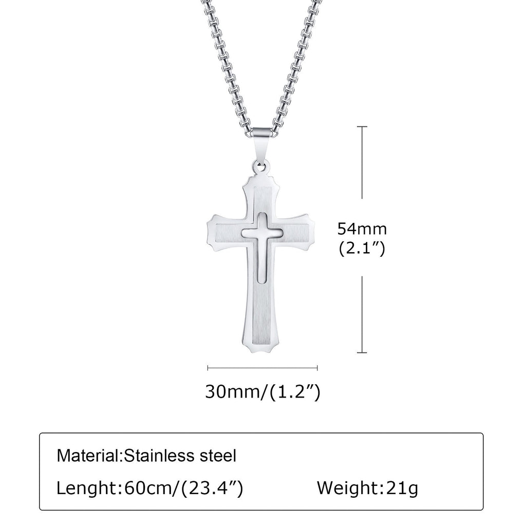 Collar con Dije Guardián de Cruz en 4 Colores: Fe y Protección para el Día a Día